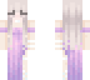 blonde purple dress