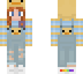 duck overall ginger girl (bi pride)