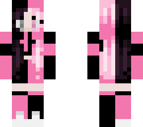 black pink emo girl