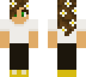 girl with daisies in hair