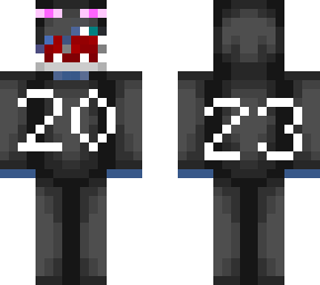 happy new year ! shark in an enderman costume!