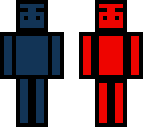 red and blue