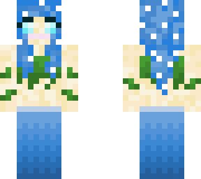 pretty blue mermaid girl