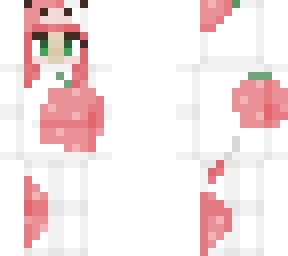 pink hair strawberry cow