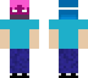 purple mask (blue hair) steve