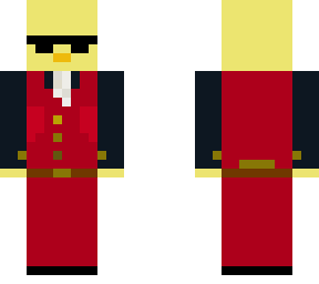 red duck suit