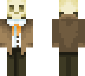 skeleton with a sweater and bowtie