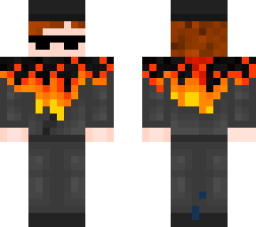 flaming business suit