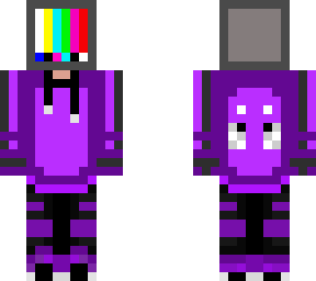 purple tv head