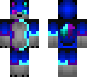 half-and-half blue wolfie!