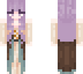 medieval girl with purple hair
