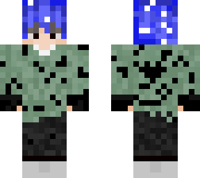 sprinkles blue hair green sweater 2.0