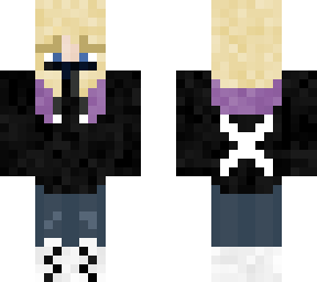 xplr, blonde girl with puple tips