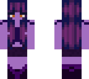 light purple skin with nightshade hair