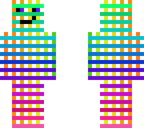 colorful block man w headphones