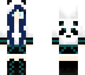 panda blue hair girl