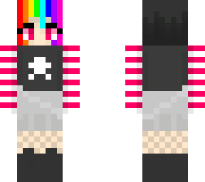 revamped version of my minecraft skin!! (elf/human version)
