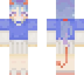 blue haired demon