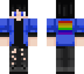dude with pride flag on the back
