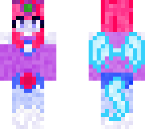 purple pink and blue dragon girl