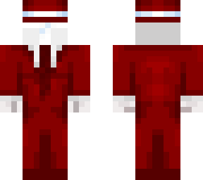 red suit white face and hat dude