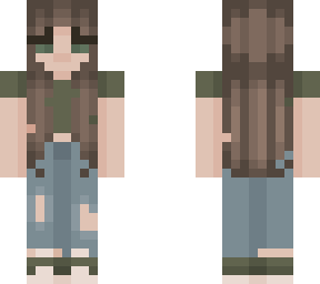 simple sage green female brunette skin