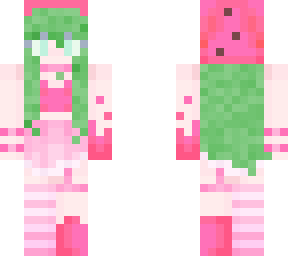 uwutart’s strawberry persona but with green hair