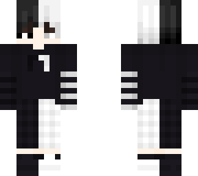 black and white