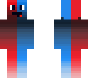 blue red