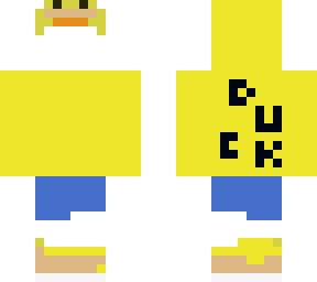 invisible boy in duck hoodie