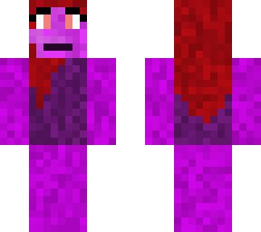 purple girl with red hair