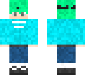 [e-boy] w/ blue hoodie and lime hair