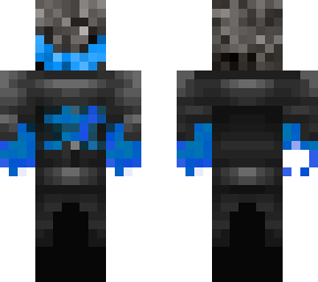 a blue faceless one
