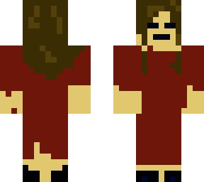 girl in a red dress