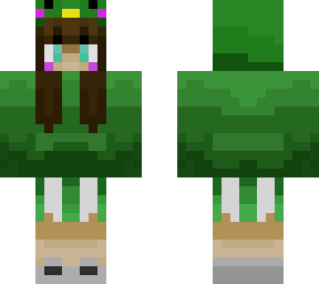 girl skin duck green