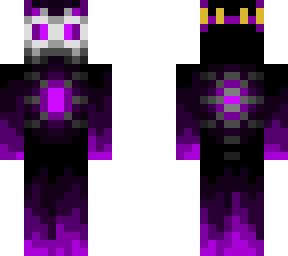 purple burning creature with half crown