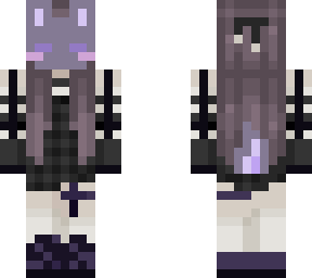 purple goth bun {edited cyberie skin]