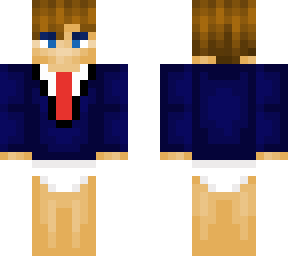 blue suit red tie and underpants