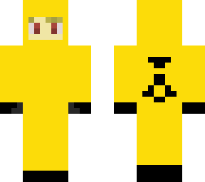 aaron in a hazmat suit