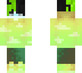 green hair man