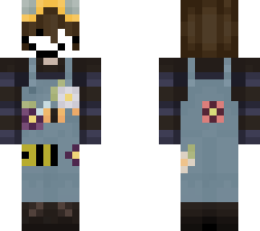 bee and flower overoll