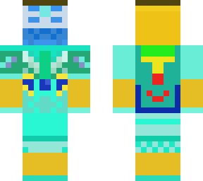 blue god mask on