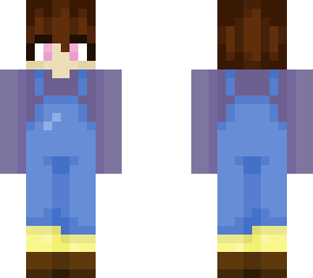 child in overalls
