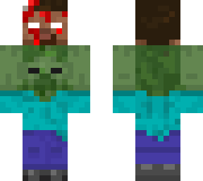 a zombie who carrying the steve head's