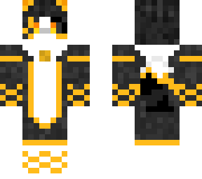 black and yellow wolf