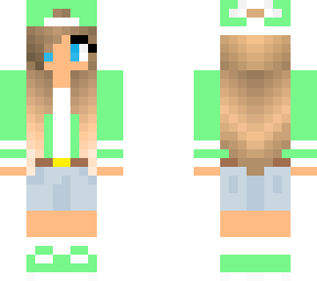 cute green girl retouch