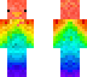 outer layer: rainbow duck, inner layer: rainbow monke