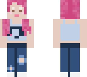 pink hair gamer girl
