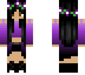 purple fade (with flower crown)