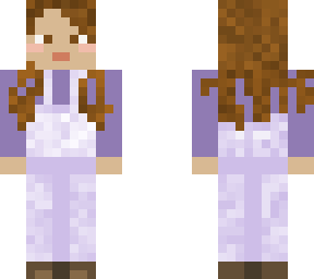 purple overalls